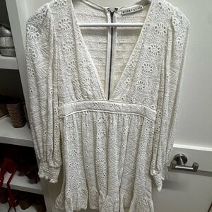 Alice + Olivia White Lace Dress
